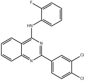 N-[2-(3,4-dichlorophenyl)-4-quinazolinyl]-N-(2-fluorophenyl)amine Struktur
