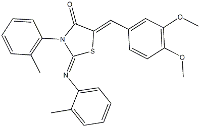 354995-32-7 5-(3,4-dimethoxybenzylidene)-3-(2-methylphenyl)-2-[(2-methylphenyl)imino]-1,3-thiazolidin-4-one