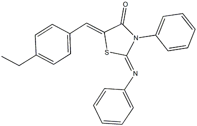 5-(4-ethylbenzylidene)-3-phenyl-2-(phenylimino)-1,3-thiazolidin-4-one Struktur