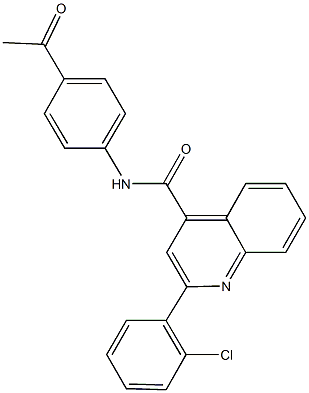 N-(4-acetylphenyl)-2-(2-chlorophenyl)-4-quinolinecarboxamide Struktur