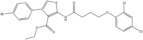 355001-40-0 ethyl 4-(4-bromophenyl)-2-{[4-(2,4-dichlorophenoxy)butanoyl]amino}-3-thiophenecarboxylate