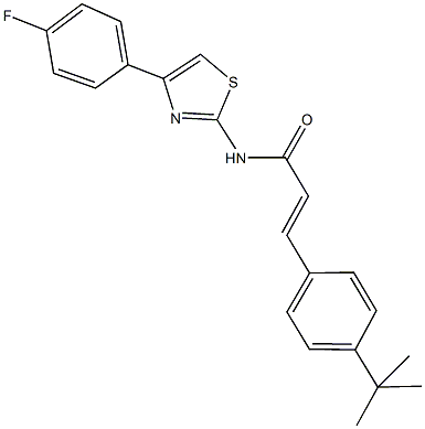 3-(4-tert-butylphenyl)-N-[4-(4-fluorophenyl)-1,3-thiazol-2-yl]acrylamide Struktur