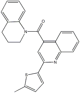 355001-86-4 1-{[2-(5-methyl-2-thienyl)-4-quinolinyl]carbonyl}-1,2,3,4-tetrahydroquinoline