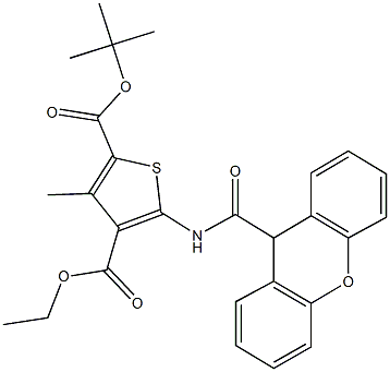 355001-94-4 2-tert-butyl 4-ethyl 3-methyl-5-[(9H-xanthen-9-ylcarbonyl)amino]-2,4-thiophenedicarboxylate