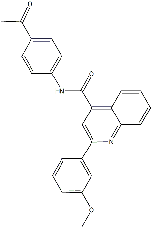 N-(4-acetylphenyl)-2-(3-methoxyphenyl)-4-quinolinecarboxamide Struktur