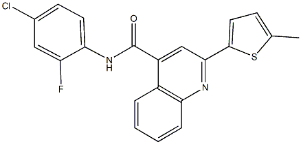 355004-22-7 N-(4-chloro-2-fluorophenyl)-2-(5-methyl-2-thienyl)-4-quinolinecarboxamide