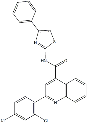 355004-24-9 2-(2,4-dichlorophenyl)-N-(4-phenyl-1,3-thiazol-2-yl)-4-quinolinecarboxamide