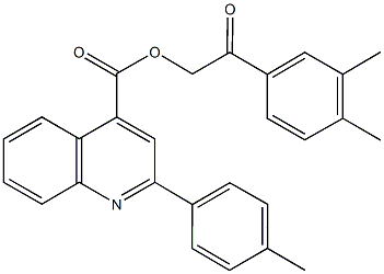 355155-53-2 2-(3,4-dimethylphenyl)-2-oxoethyl 2-(4-methylphenyl)-4-quinolinecarboxylate