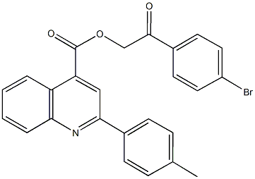 2-(4-bromophenyl)-2-oxoethyl 2-(4-methylphenyl)-4-quinolinecarboxylate