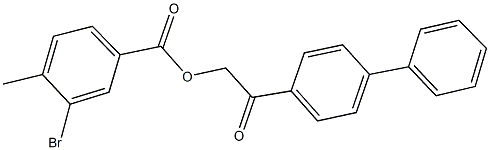 2-[1,1'-biphenyl]-4-yl-2-oxoethyl 3-bromo-4-methylbenzoate Structure