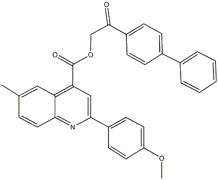 2-[1,1'-biphenyl]-4-yl-2-oxoethyl 2-(4-methoxyphenyl)-6-methyl-4-quinolinecarboxylate