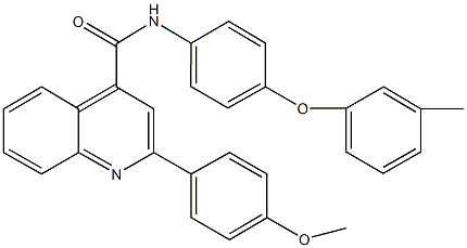 2-(4-methoxyphenyl)-N-[4-(3-methylphenoxy)phenyl]-4-quinolinecarboxamide Struktur
