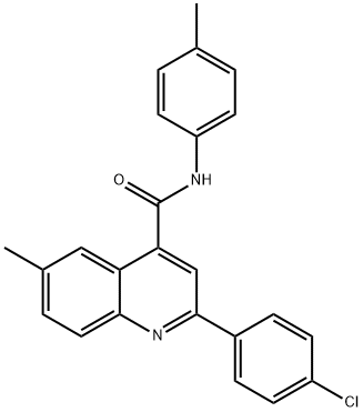 2-(4-chlorophenyl)-6-methyl-N-(4-methylphenyl)-4-quinolinecarboxamide,355394-51-3,结构式