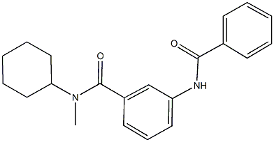 3-(benzoylamino)-N-cyclohexyl-N-methylbenzamide Structure