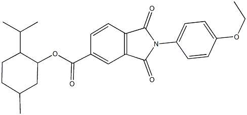 355412-50-9 2-isopropyl-5-methylcyclohexyl 2-(4-ethoxyphenyl)-1,3-dioxo-5-isoindolinecarboxylate