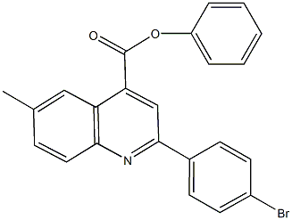 phenyl 2-(4-bromophenyl)-6-methyl-4-quinolinecarboxylate Structure