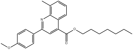 355421-26-0 heptyl 2-(4-methoxyphenyl)-8-methyl-4-quinolinecarboxylate