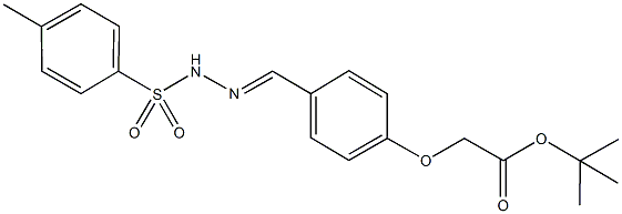 tert-butyl (4-{2-[(4-methylphenyl)sulfonyl]carbohydrazonoyl}phenoxy)acetate Structure
