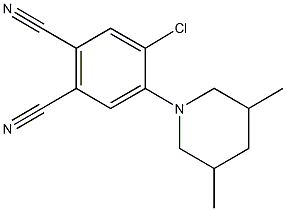 4-chloro-5-(3,5-dimethyl-1-piperidinyl)phthalonitrile Structure