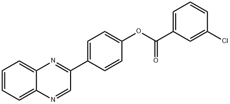 4-(2-quinoxalinyl)phenyl 3-chlorobenzoate Structure