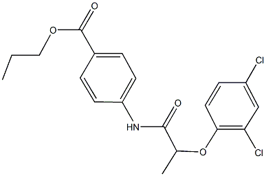 propyl 4-{[2-(2,4-dichlorophenoxy)propanoyl]amino}benzoate,355437-07-9,结构式