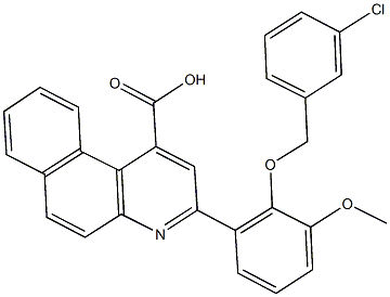 355821-13-5 3-{2-[(3-chlorobenzyl)oxy]-3-methoxyphenyl}benzo[f]quinoline-1-carboxylic acid