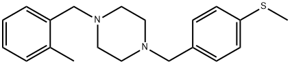 1-(2-methylbenzyl)-4-[4-(methylsulfanyl)benzyl]piperazine,355821-74-8,结构式