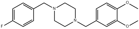 1-(3,4-dimethoxybenzyl)-4-(4-fluorobenzyl)piperazine Structure