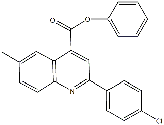 phenyl 2-(4-chlorophenyl)-6-methyl-4-quinolinecarboxylate Struktur