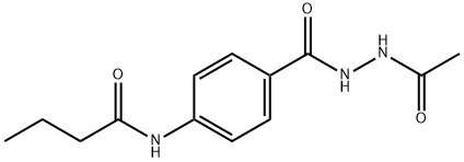 N-{4-[(2-acetylhydrazino)carbonyl]phenyl}butanamide Struktur
