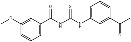 N-(3-acetylphenyl)-N'-(3-methoxybenzoyl)thiourea Struktur