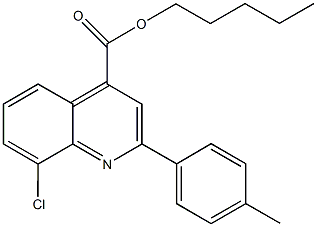 pentyl 8-chloro-2-(4-methylphenyl)-4-quinolinecarboxylate Struktur