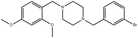 1-(3-bromobenzyl)-4-(2,4-dimethoxybenzyl)piperazine Structure