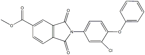 methyl 2-(3-chloro-4-phenoxyphenyl)-1,3-dioxo-5-isoindolinecarboxylate,356090-26-1,结构式