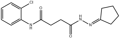 N-(2-chlorophenyl)-4-(2-cyclopentylidenehydrazino)-4-oxobutanamide,356093-70-4,结构式