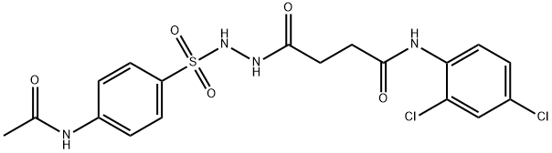 4-(2-{[4-(acetylamino)phenyl]sulfonyl}hydrazino)-N-(2,4-dichlorophenyl)-4-oxobutanamide,356095-32-4,结构式