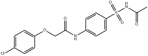 N-{4-[(acetylamino)sulfonyl]phenyl}-2-(4-chlorophenoxy)acetamide Structure