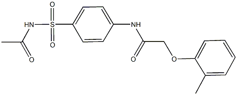 N-{4-[(acetylamino)sulfonyl]phenyl}-2-(2-methylphenoxy)acetamide Struktur