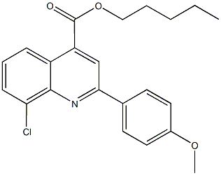 356099-77-9 pentyl 8-chloro-2-(4-methoxyphenyl)-4-quinolinecarboxylate