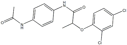 N-[4-(acetylamino)phenyl]-2-(2,4-dichlorophenoxy)propanamide Struktur