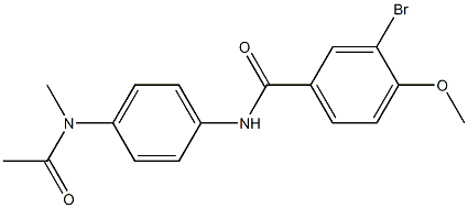 N-{4-[acetyl(methyl)amino]phenyl}-3-bromo-4-methoxybenzamide Struktur