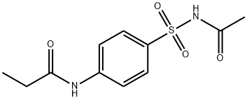 N-{4-[(acetylamino)sulfonyl]phenyl}propanamide Struktur