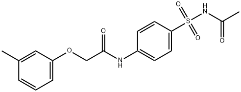 N-{4-[(acetylamino)sulfonyl]phenyl}-2-(3-methylphenoxy)acetamide|