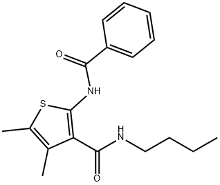 2-(benzoylamino)-N-butyl-4,5-dimethyl-3-thiophenecarboxamide,356586-76-0,结构式