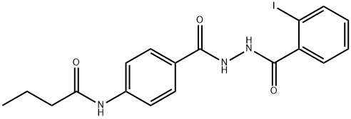 N-(4-{[2-(2-iodobenzoyl)hydrazino]carbonyl}phenyl)butanamide,356767-21-0,结构式
