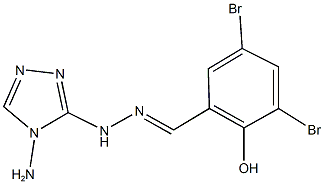 3,5-dibromo-2-hydroxybenzaldehyde (4-amino-4H-1,2,4-triazol-3-yl)hydrazone Structure