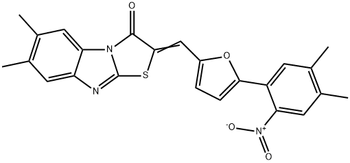 357178-90-6 2-[(5-{2-nitro-4,5-dimethylphenyl}-2-furyl)methylene]-6,7-dimethyl[1,3]thiazolo[3,2-a]benzimidazol-3(2H)-one