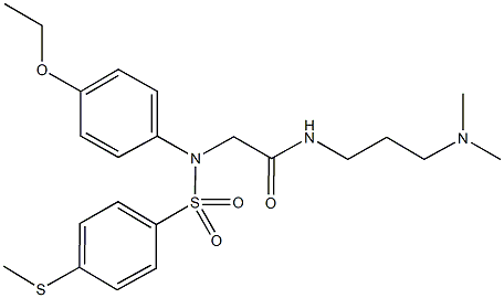 357327-22-1 N-[3-(dimethylamino)propyl]-2-([4-(ethyloxy)phenyl]{[4-(methylsulfanyl)phenyl]sulfonyl}amino)acetamide