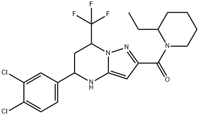 357338-74-0 5-(3,4-dichlorophenyl)-2-[(2-ethyl-1-piperidinyl)carbonyl]-7-(trifluoromethyl)-4,5,6,7-tetrahydropyrazolo[1,5-a]pyrimidine