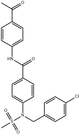N-(4-acetylphenyl)-4-[(4-chlorobenzyl)(methylsulfonyl)amino]benzamide Struktur